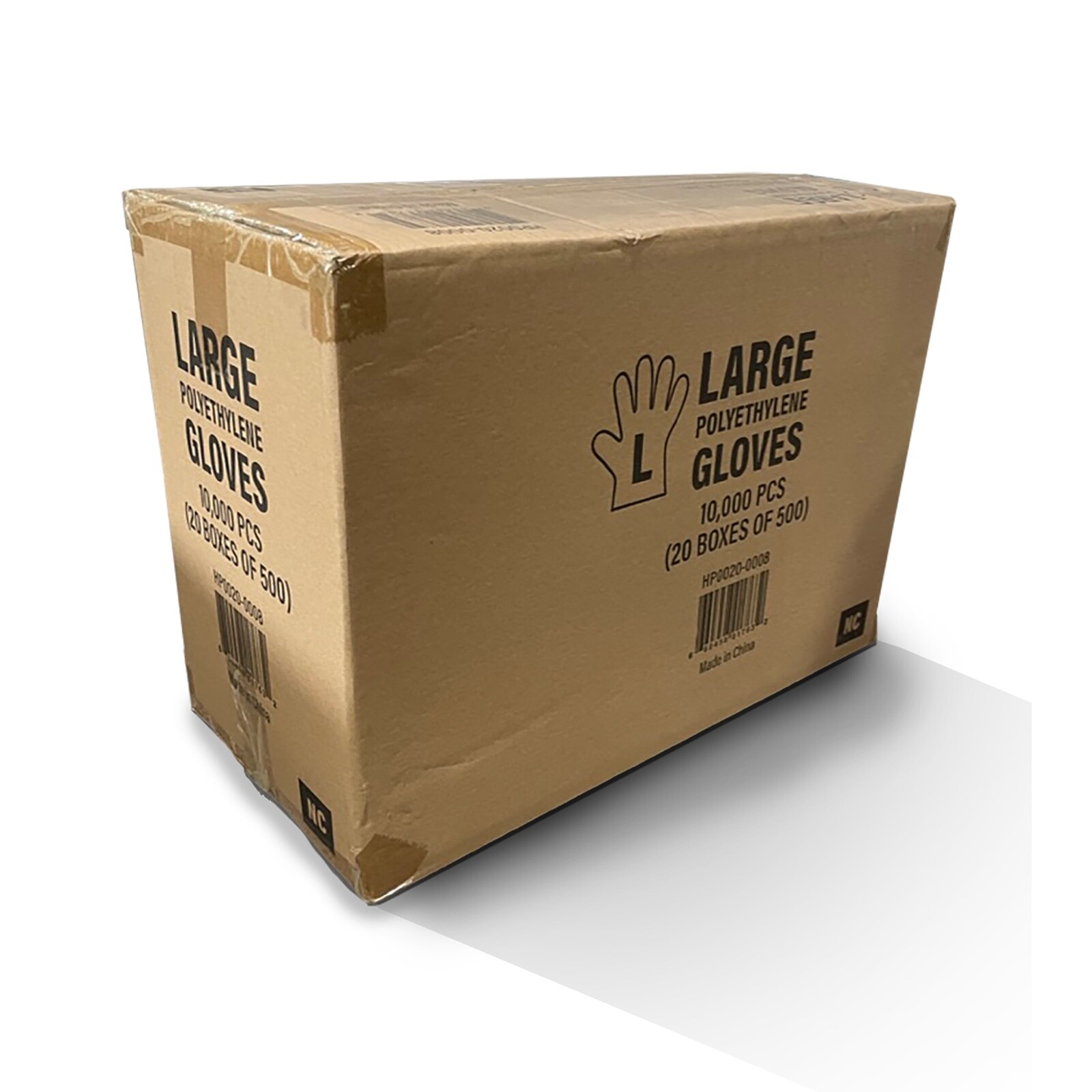 Poly Gloves – Large – Single Use – 10,000 Gloves/Case – Food Grade Safe