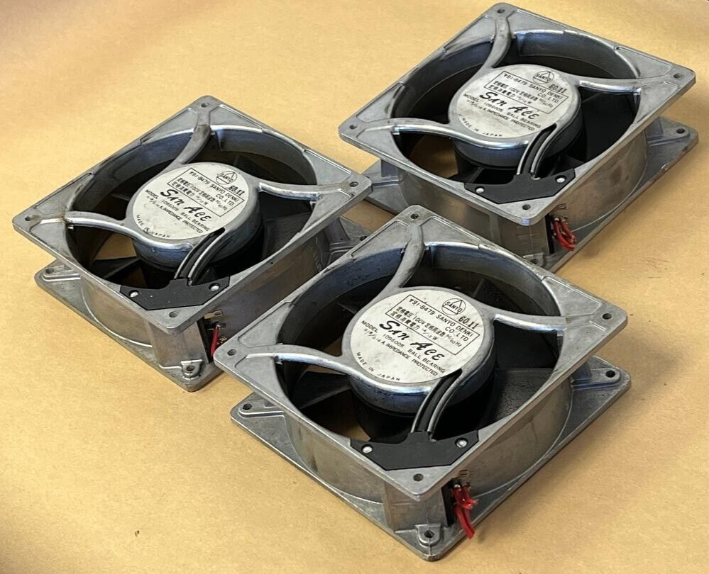 LOT OF 3: SAN ACE CNC COOLING FAN MODEL 109S005 100V 14/12W 0.18/0.16A SANYO