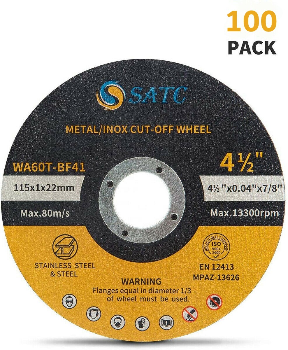 100PCS 4.5″ Cut Off Wheels 4-1/2 Angle Grindr Cutting Disc Metal Stainless Steel