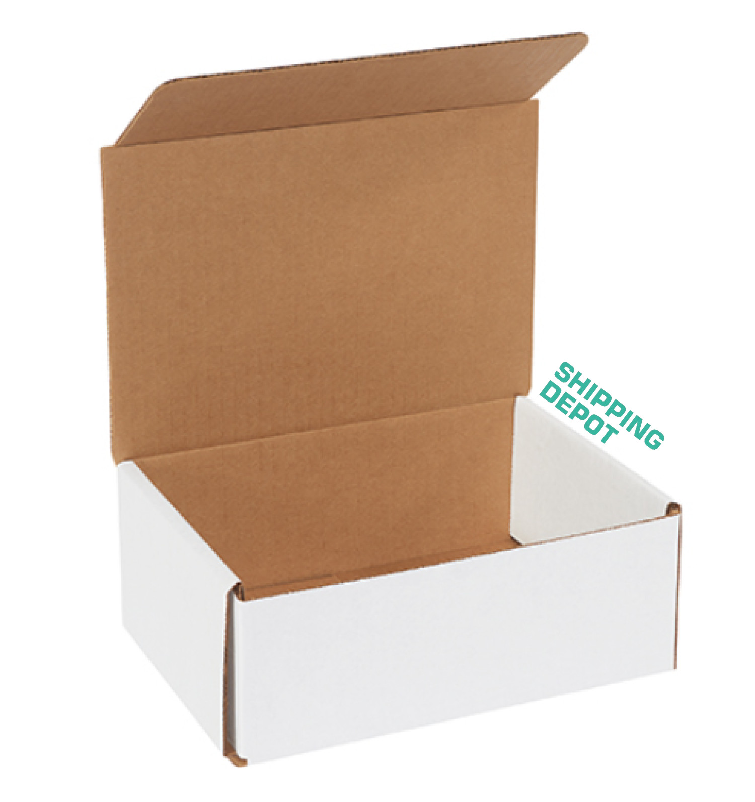 8 x 6 x 3″ White Corrugated Mailing Shipping Boxes ECT-32B Folding Mailers