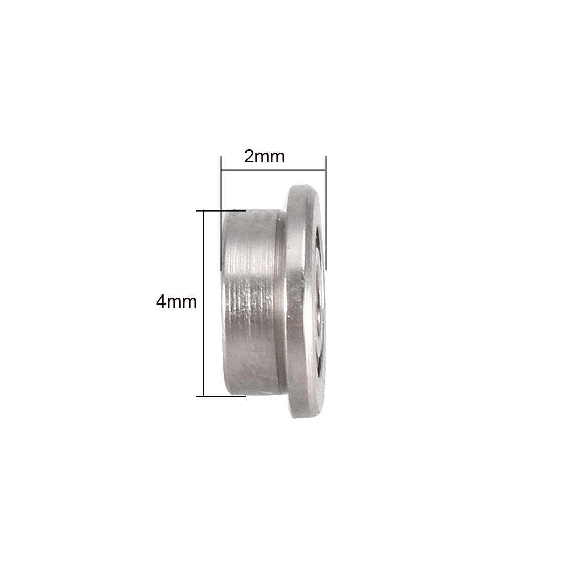 F681XZZ Flange Ball Bearing 1.5x4x2mm for Equipment Shielded GCr15 20Pcs