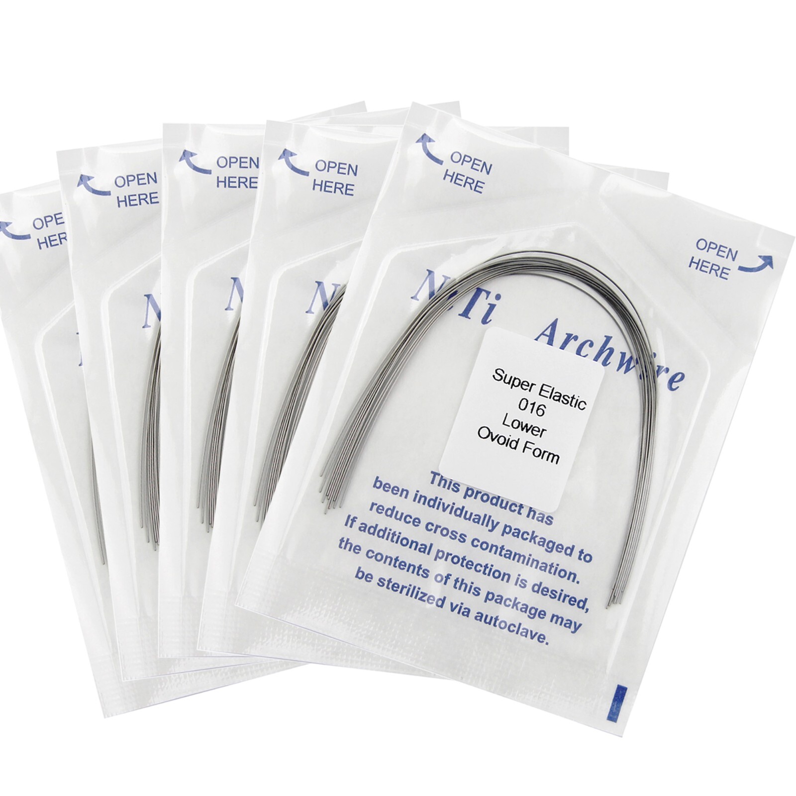 100pcs Dental Orthodontic Arch Wire Niti Stainless Steel Round Rectangular Ovoid