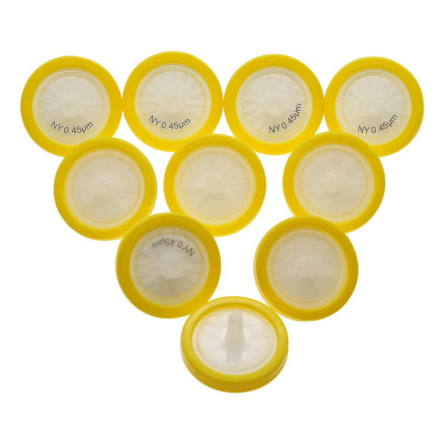 10-100pcs Nylon NY Membrane Syringe Filter 0.45μm 25mm Hydrophilic PP Prefilter