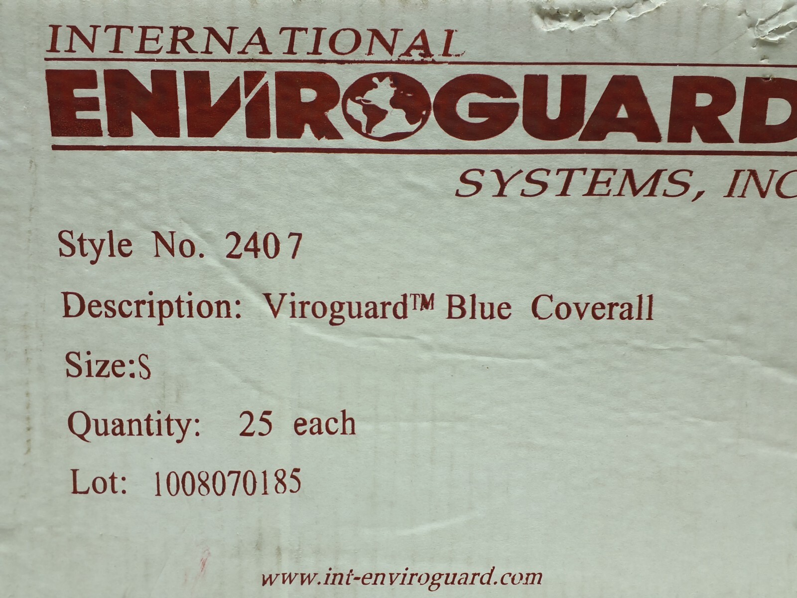 25 Pack Viroguard Hooded Chemical Resistant Coveralls Size Small Inseam 27.5