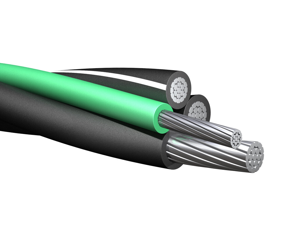2-2-4-6 Aluminum MHF Mobile Home Feeder Direct Burial Cable (100 Amp) 600V