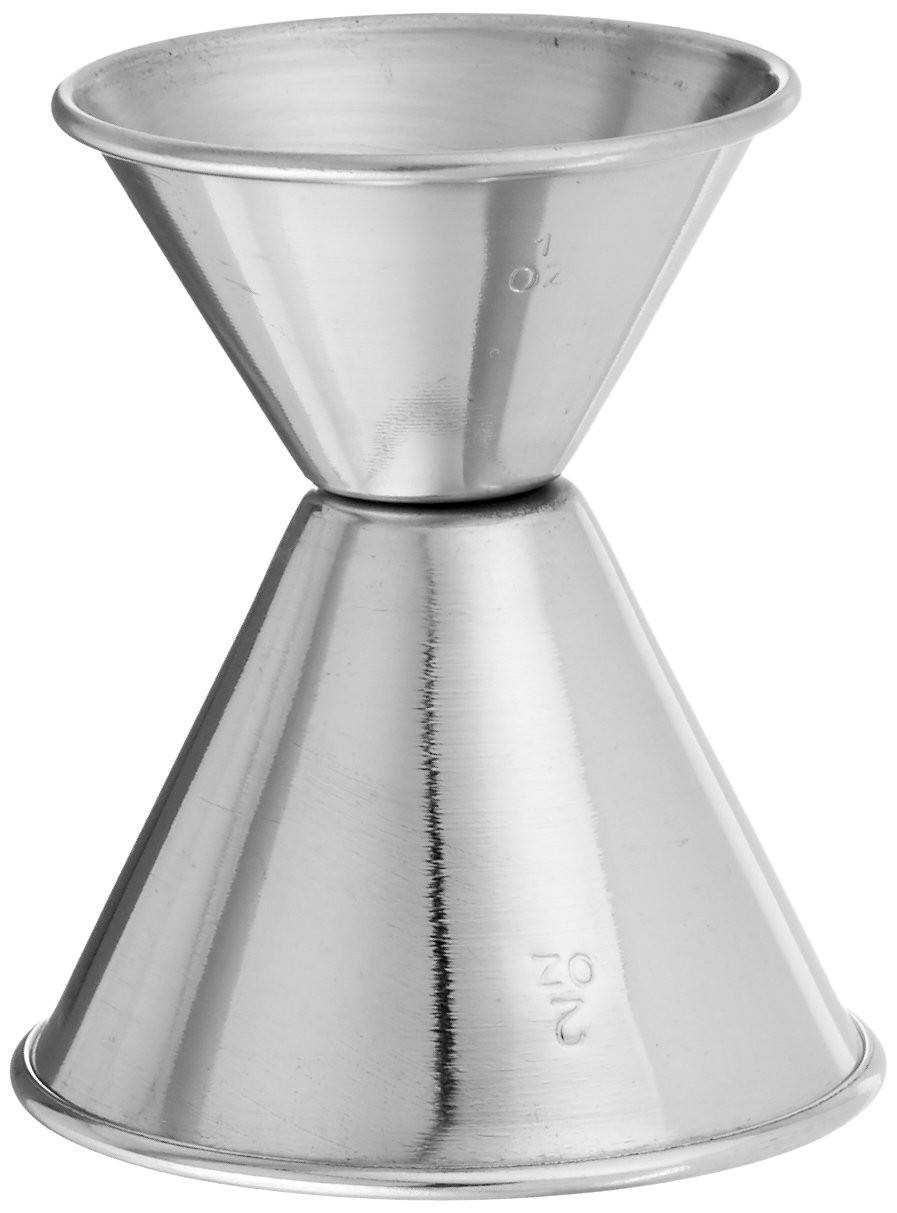 Winco Jigger, 1oz x 2oz, S/S 1 Oz / 2 Oz, Stainless Steel