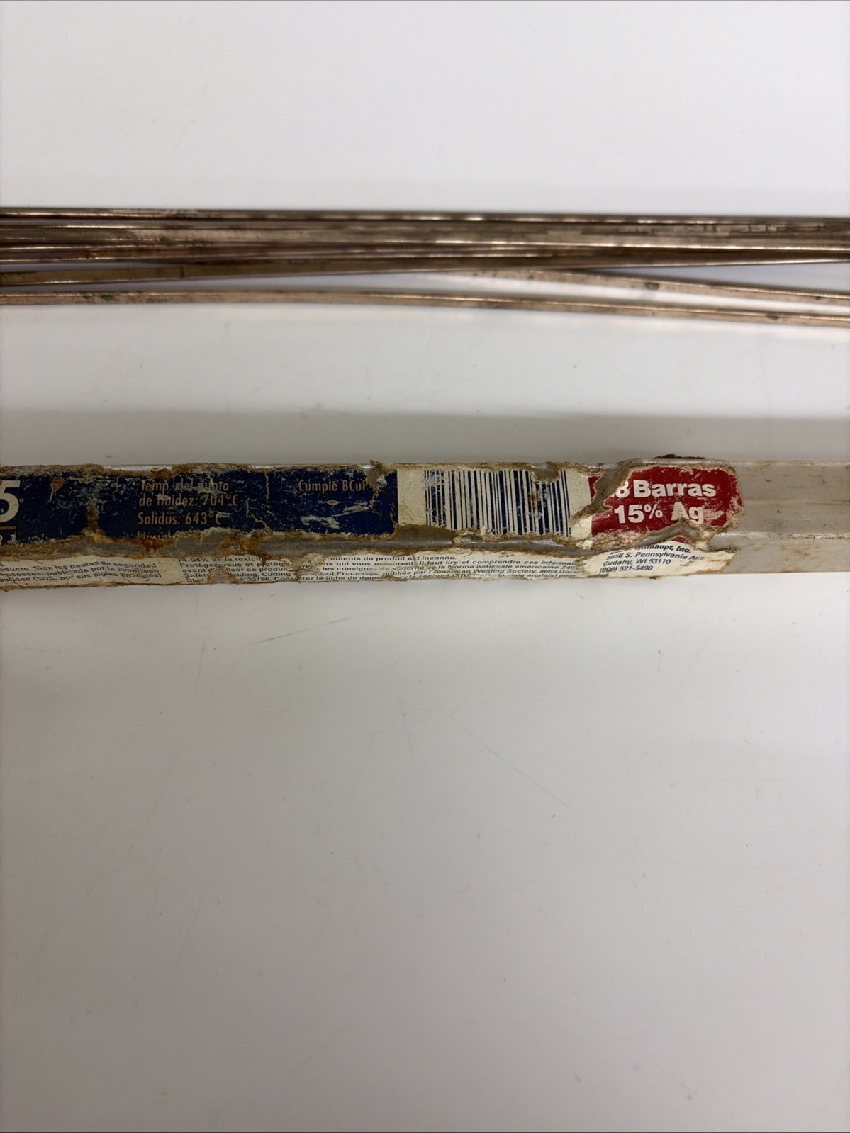 Lucas Milhaupt Sil Fos 15 Brazing Rods 15% Silver Alloy Lot of 12