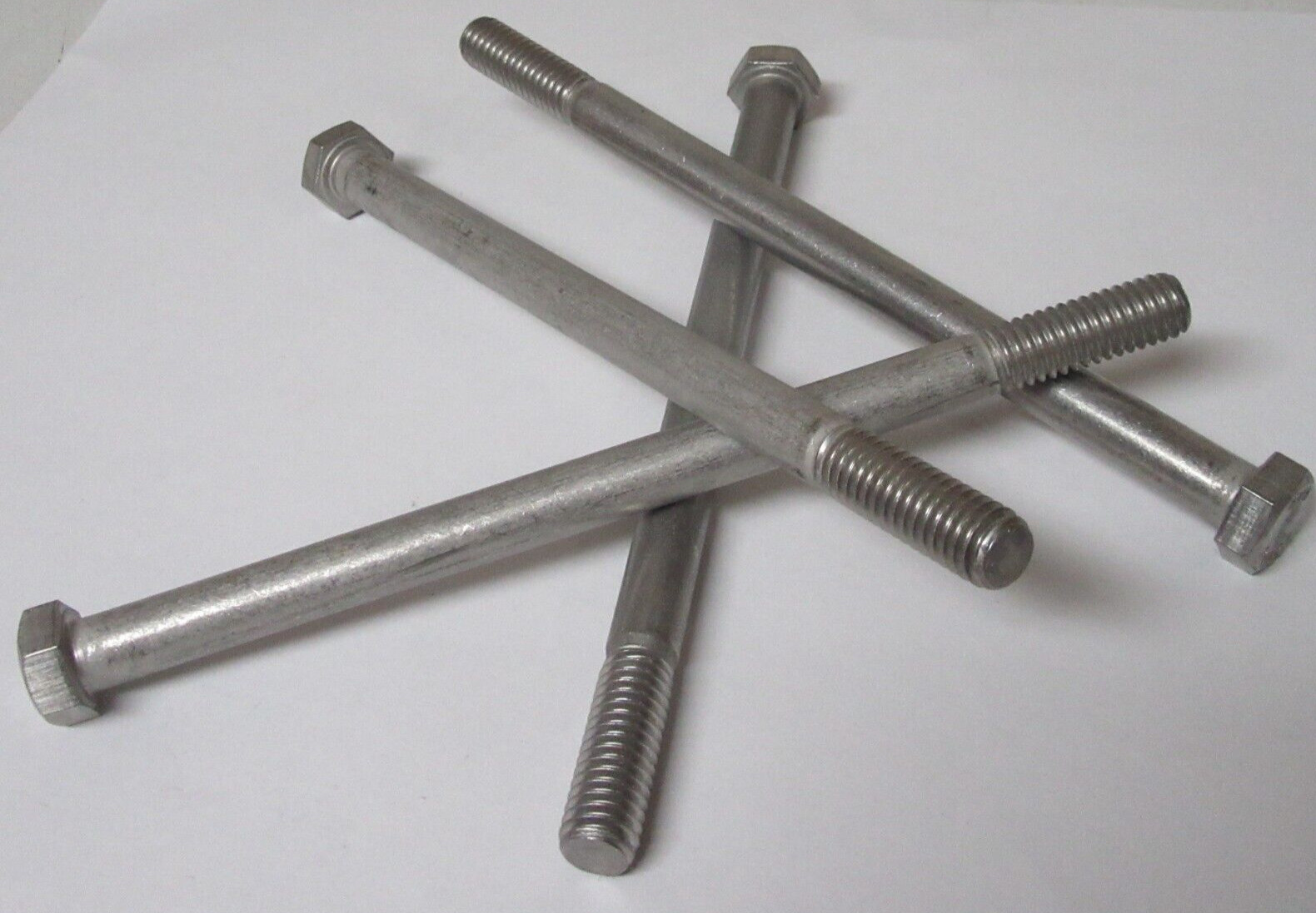 (4) 6 Inch Stainless Steel Hex Bolts – 3/8″-16 x 6″ Long – THE F5930