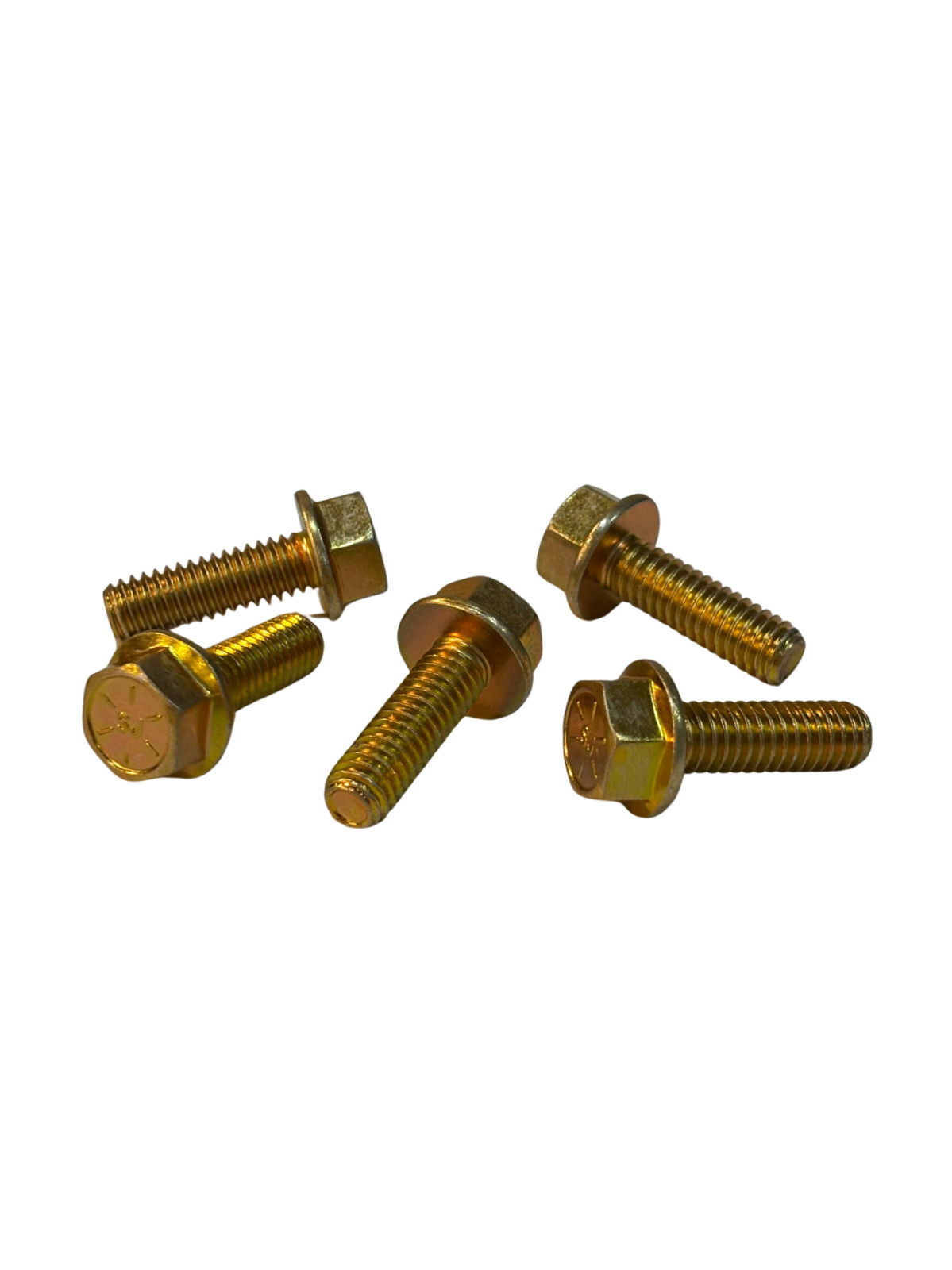 (100 Pcs) 5/16″-18×1″ Grade 8 Hex Flange Bolt (FT) Zinc Yellow Trivalent