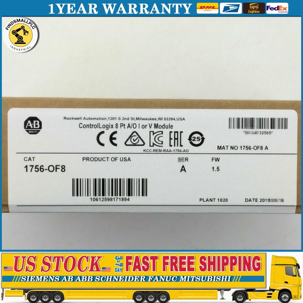 Factory Sealed AB 1756-OF8 SER A ControlLogix 8 Pt Output Module US Free Tax
