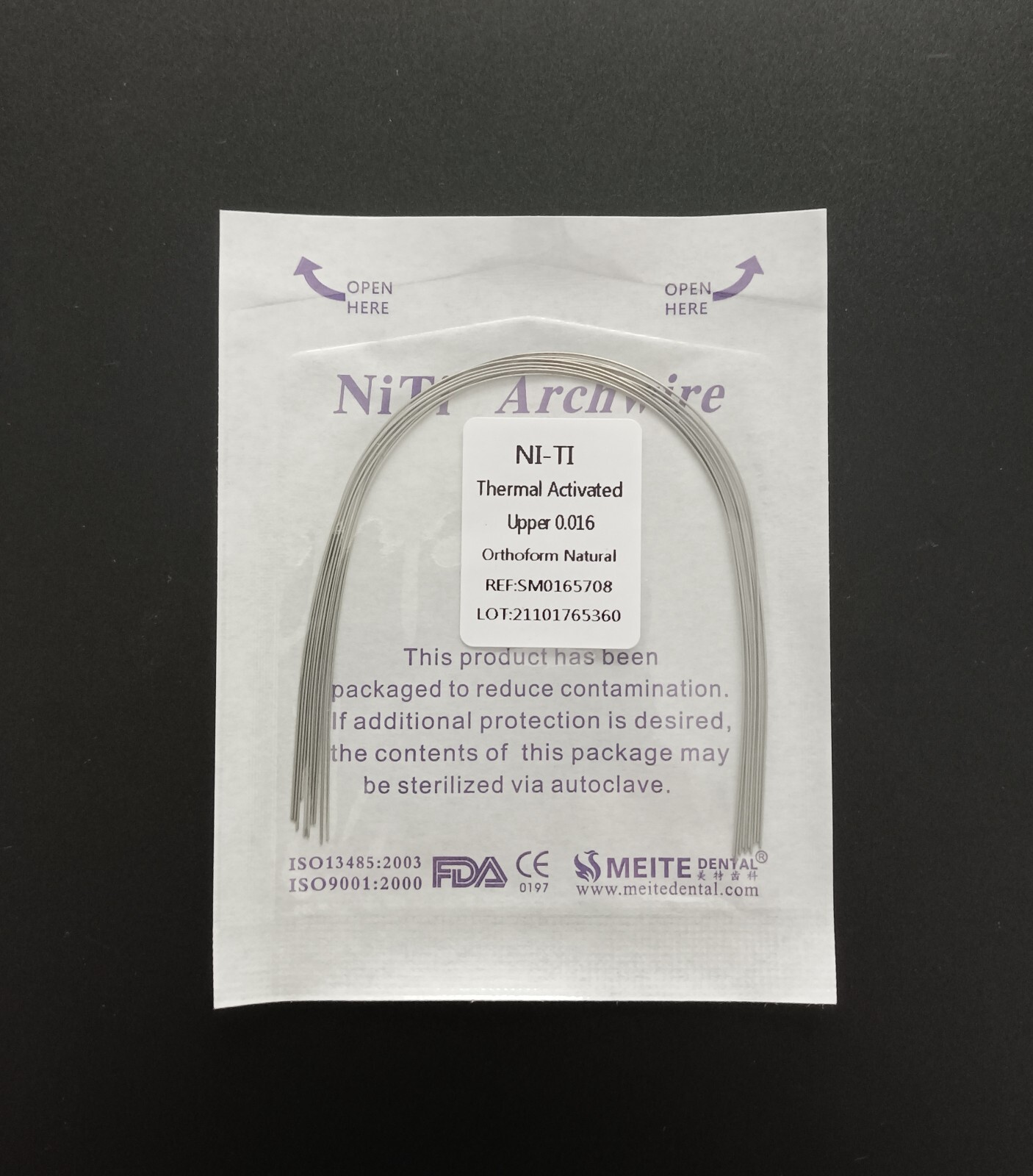 10Packs Dental Orthodontic Thermal Activated Niti Round Arch Wires Natural Form