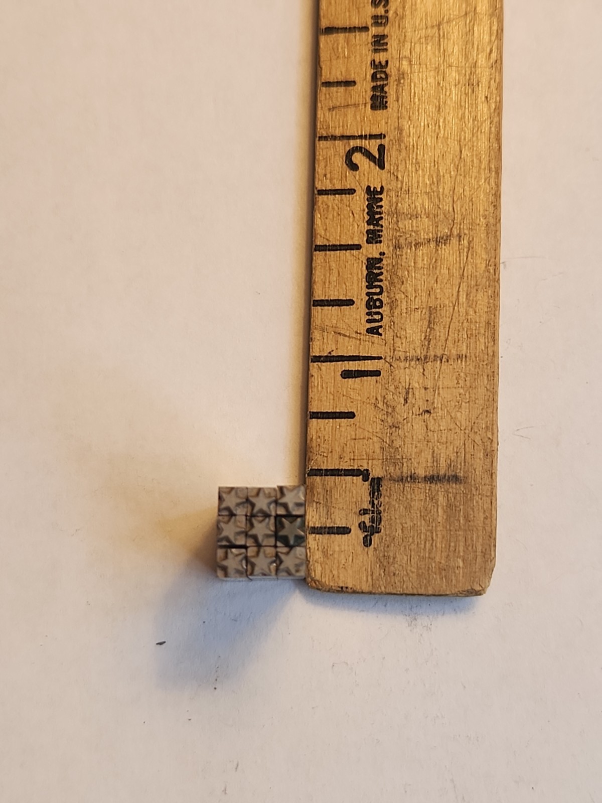 9 Extra Small Antique Metal Star Shape Letterpress Printing Block Stamps Lot