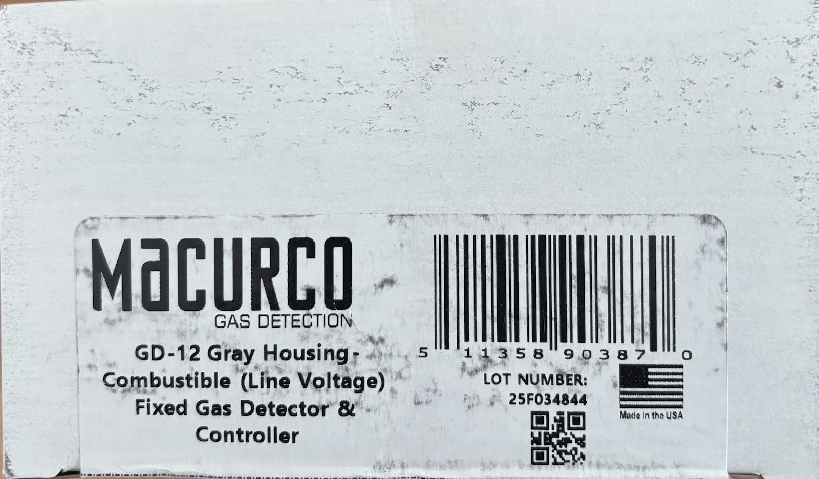 Macurco GD-12 Combustible Gas Detector 100-240V Methane Propane NEW 2025 Date