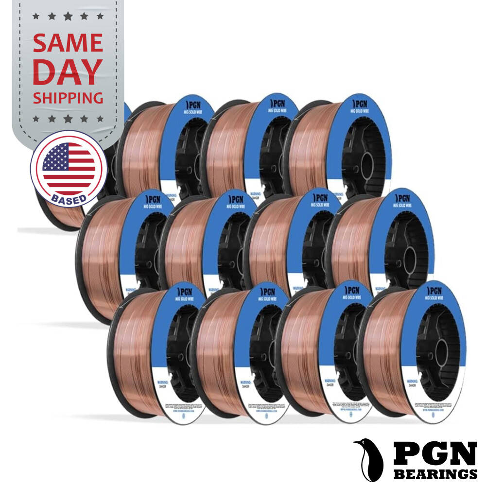 (12 x 10-Lb Spools) ER70S-6 .035″ (0.9 mm) Mild Steel MIG Welding Wire