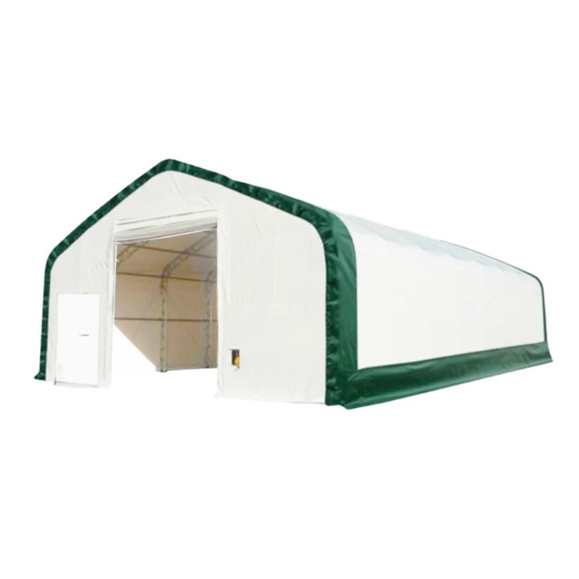 W30’xL80’xH20′ Double Truss Storage Shelter 22OZ PVC Canvas Building Shelter