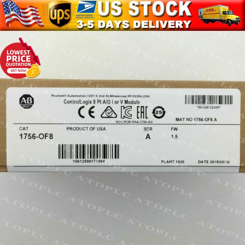 Factory Sealed AB 1756-OF8 SER A ControlLogix 8 Pt Output Module US Free Tax