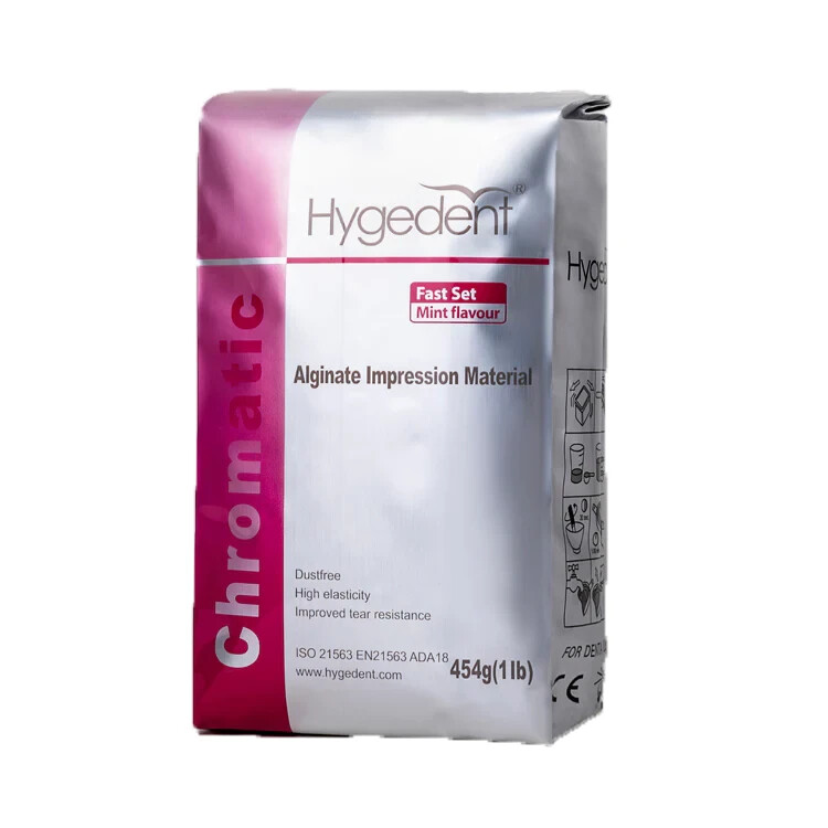 HYGEDENT ALGINATE CHROMATIC – FAST SET – MINT – DUST FREE 1 LB BAG