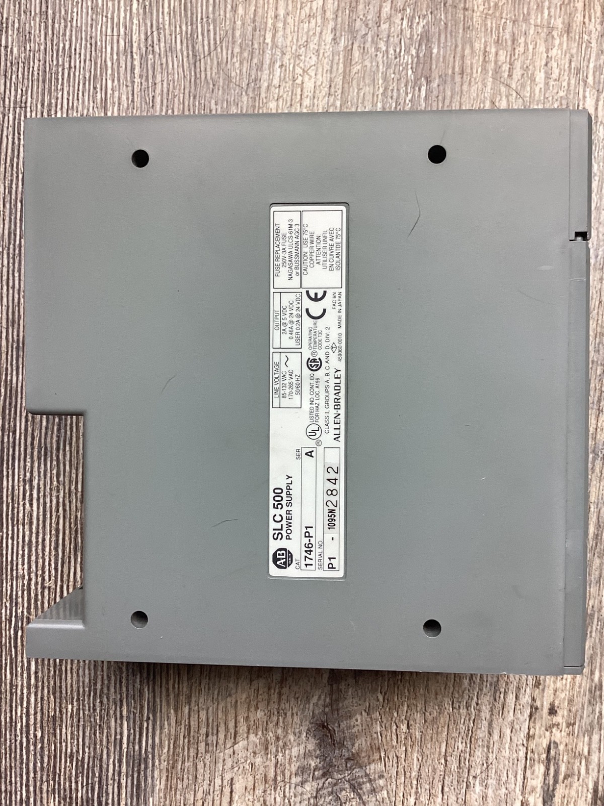 Allen Bradley 1746-P1 Power Supply Rockwell Automation Industrial Power Supply