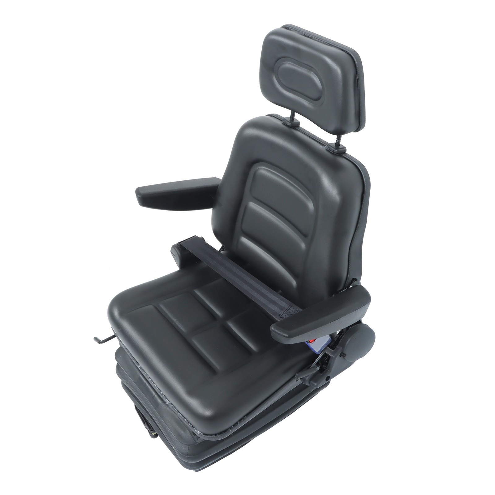 Forklift & Tractor Seat Suspension Adjustable Backrest Armrest Safety Belt