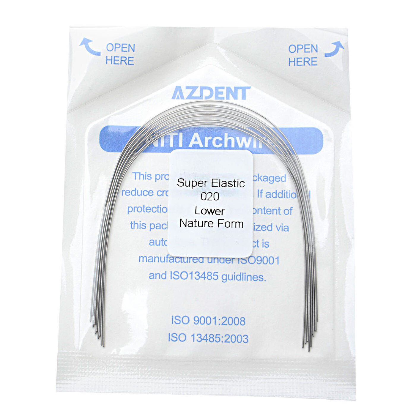 AZDENT Dental Orthodontic Arch Wire Super Elastic Niti Round Natural Nature Form