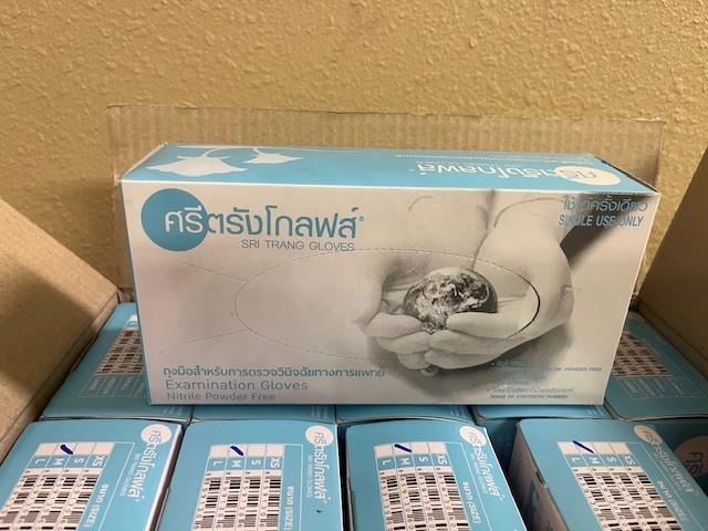 NITRILE GLOVES 4 Mil Case of blue nitrile gloves 1000 pcs Non Medical LARGE
