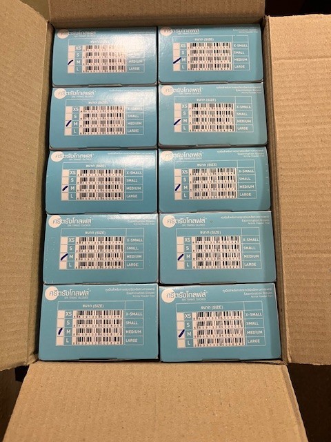 NITRILE and VINYL BLEND GLOVES 4 Mil Case of gloves 1000 pcs Non Medical MEDIUM