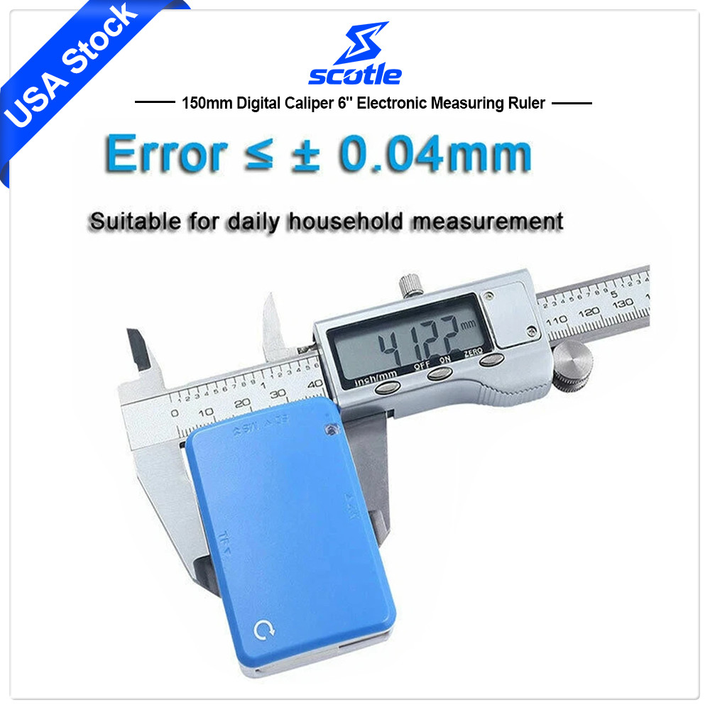 150mm 6″ Digital Caliper Vernier Micrometer Electronic Measuring Ruler