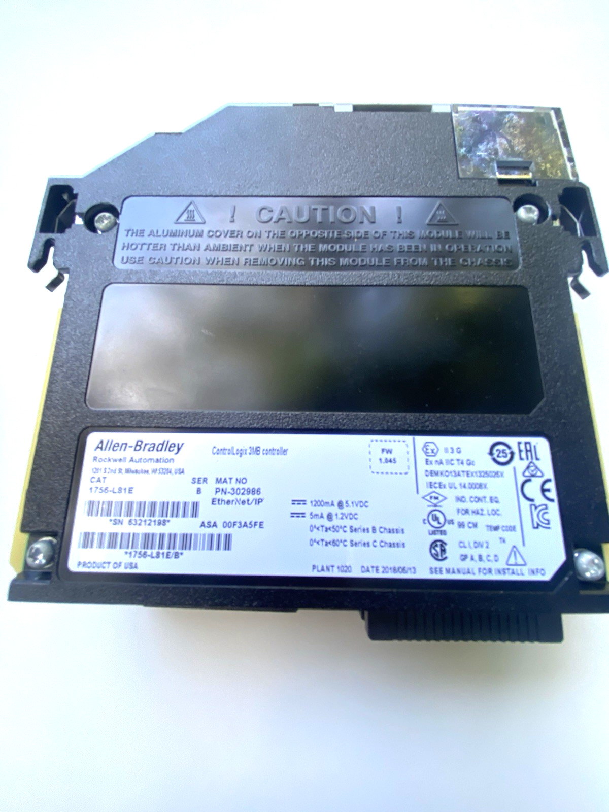 Rockwell PLC 1756-L81E ControlLogix 5580 Controller Processor 1756L81E
