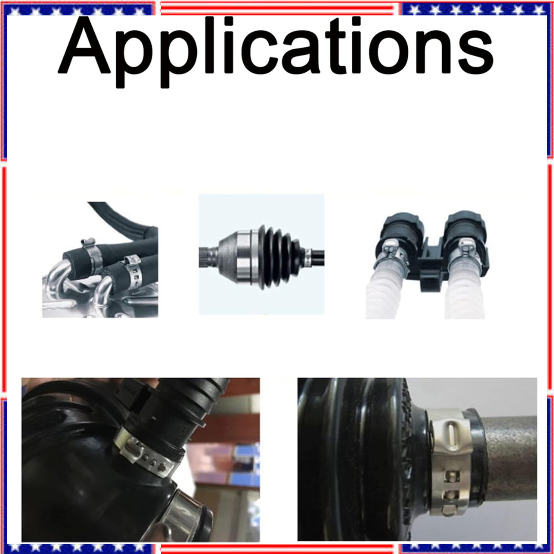 Single Ear Hose Clamps, Oetiker Clamps, 92Pcs(6.0mm-22.6mm) Crimp Pipe Clamps