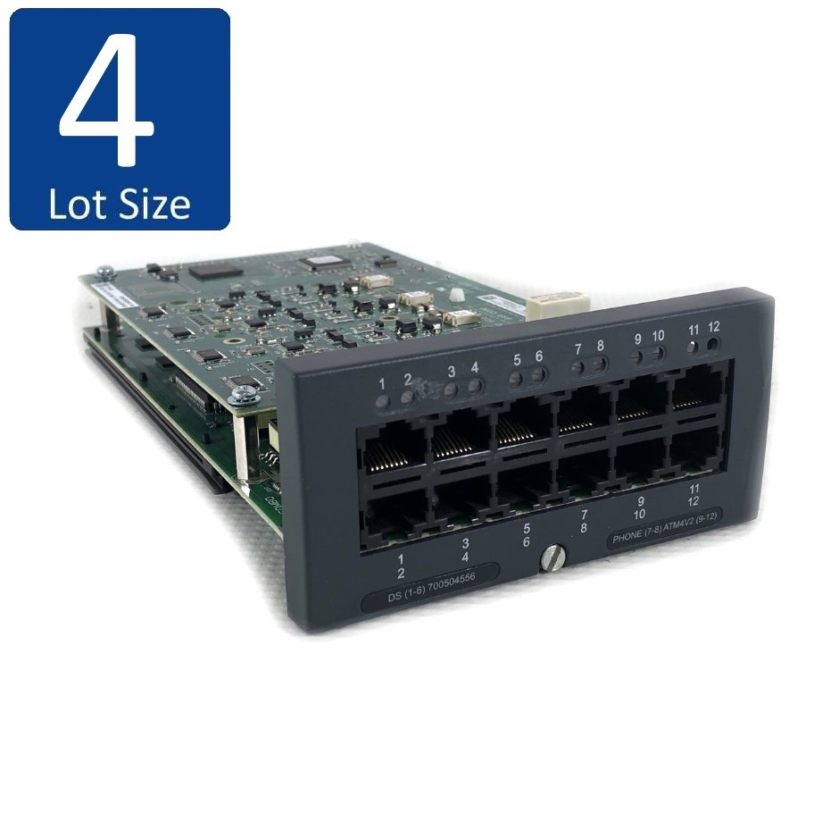 Lot of 4 Avaya IP Office 500 DS(1-6) ATMV2 Combination Card w/ 4 Analog Trunks