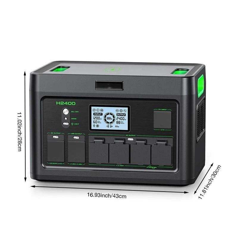 EBL 2400W 1843.2Wh Power Station Portable Solar Generator LiFePO4 Backup Battery