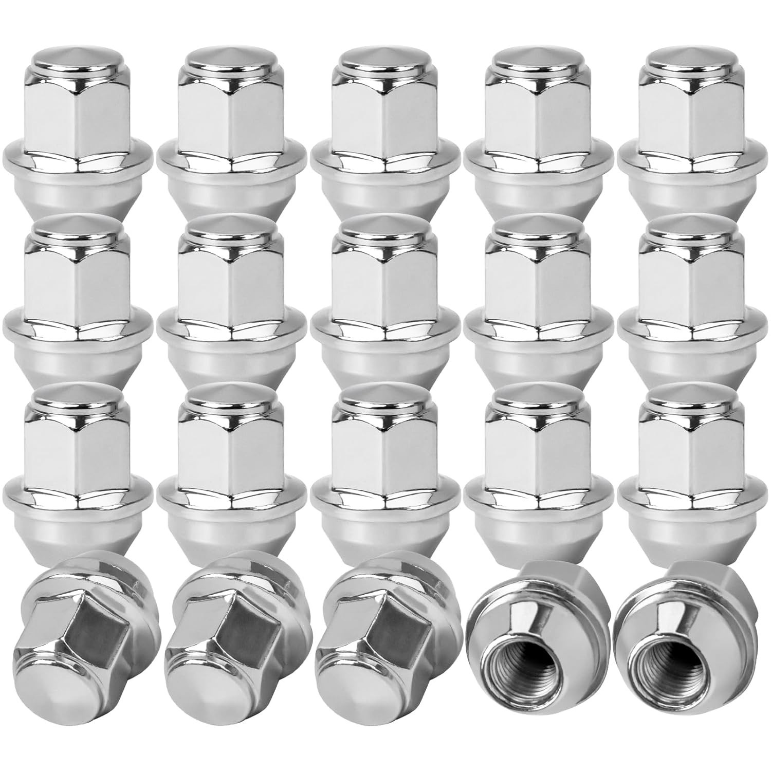 M12*1.5 Wheel Lug Nut 20PCS Compatible with for 2009-2023 Ford EcoSport/Escape/F