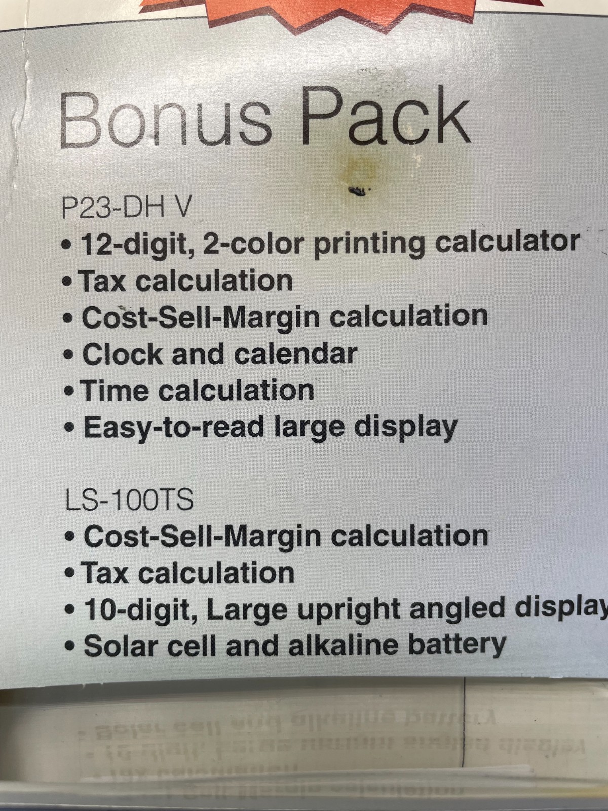 Canon P23-DH V Mini Desktop Printing Calculator and LS-100TS Handheld Calculator