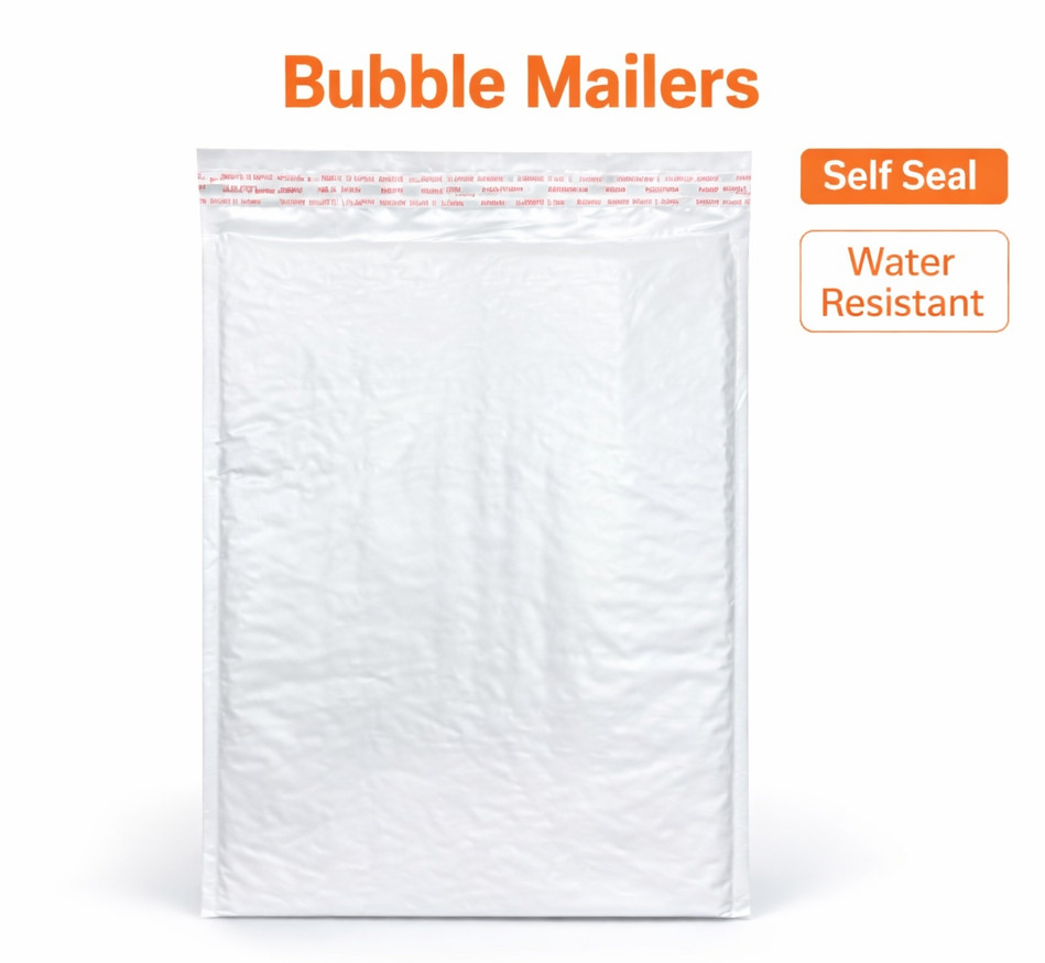 200 Pcs #4 9.5×14.5 POLY Bubble Mailers Self-Sealing Padded Envelopes