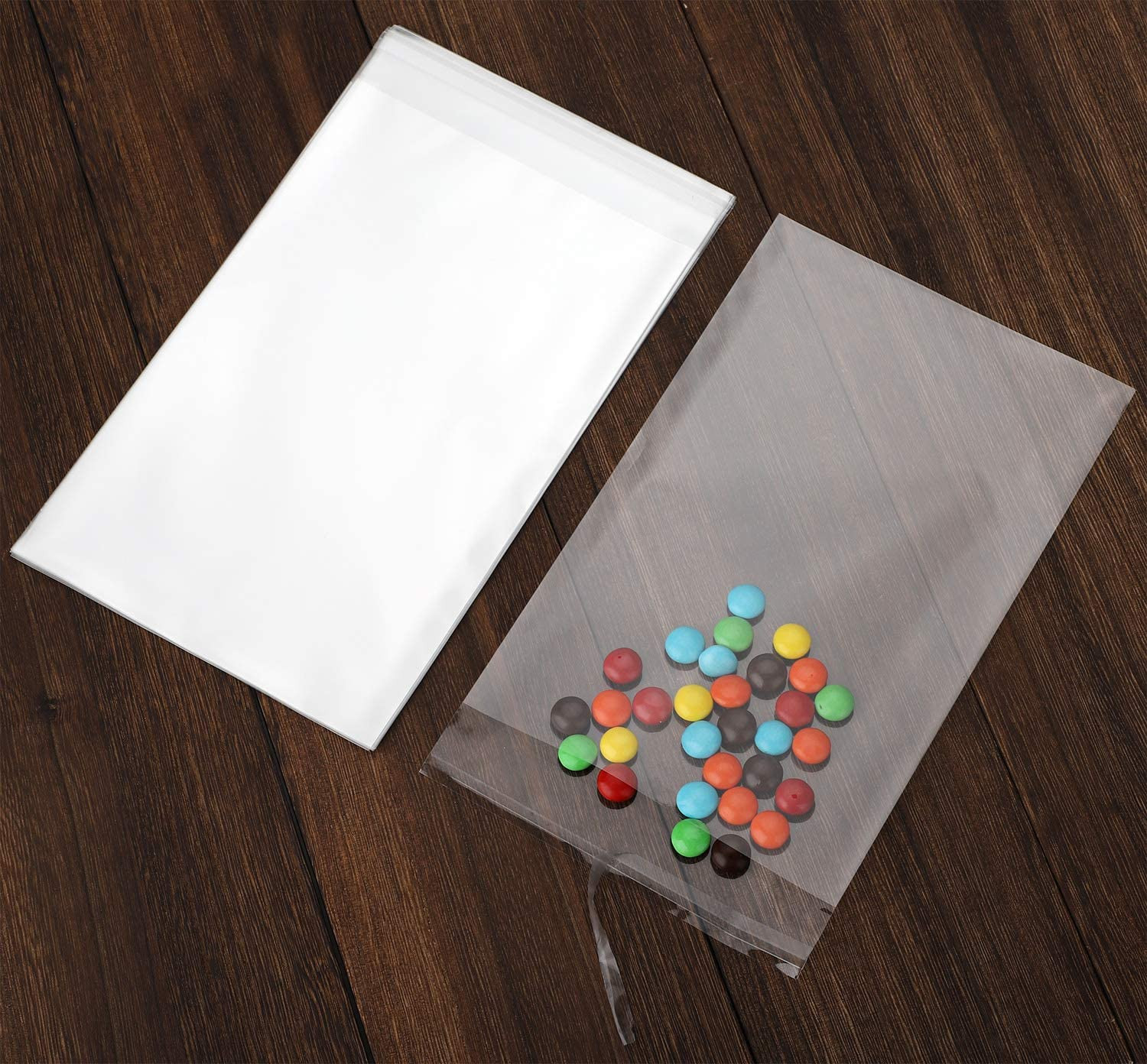 50 Pcs Clear 10″ X 13″ Self Seal Cello Cellophane Bags Resealable Poly Bags 2.8