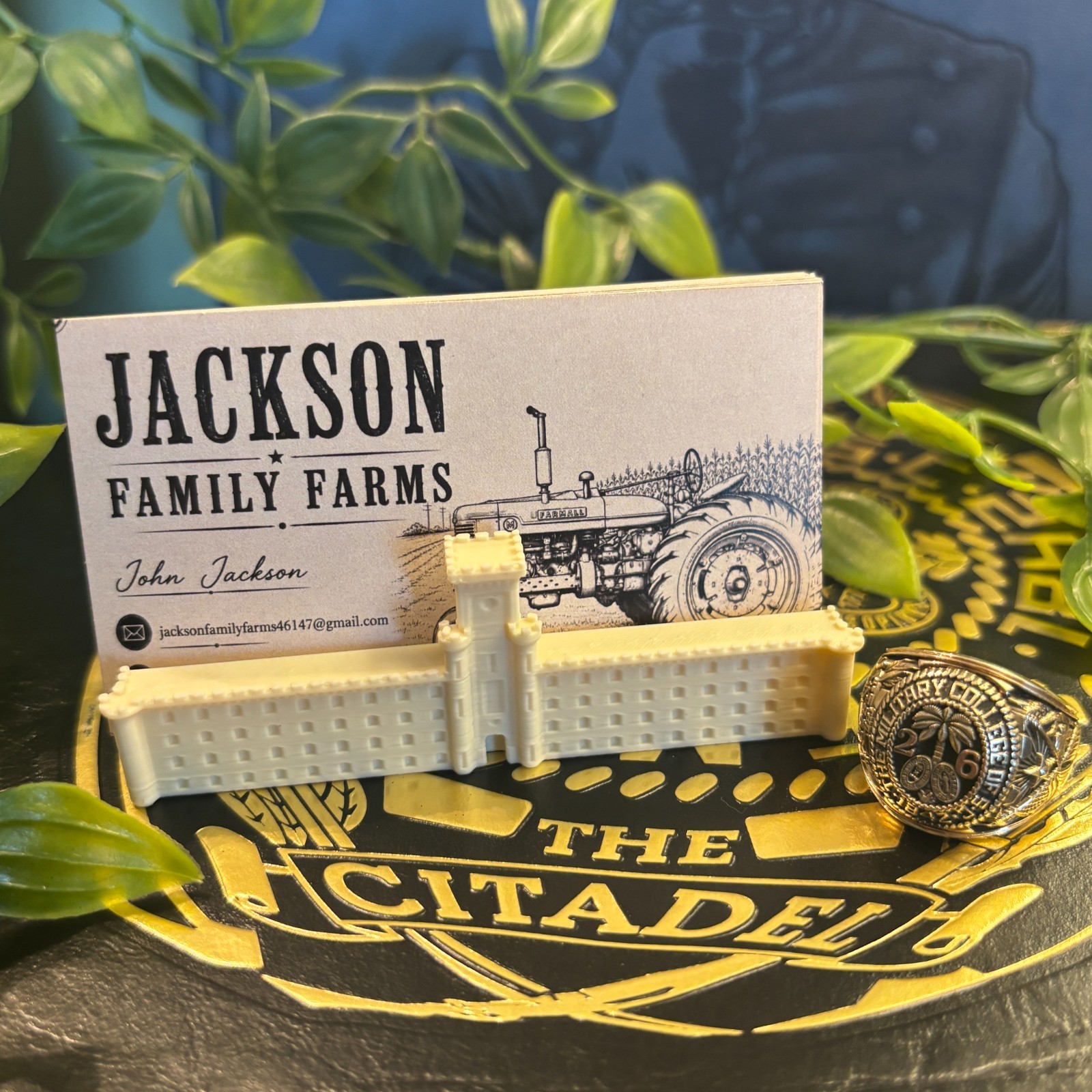 Padgett Thomas Barracks Business Card Holder WHITE The Citadel 3D Printed