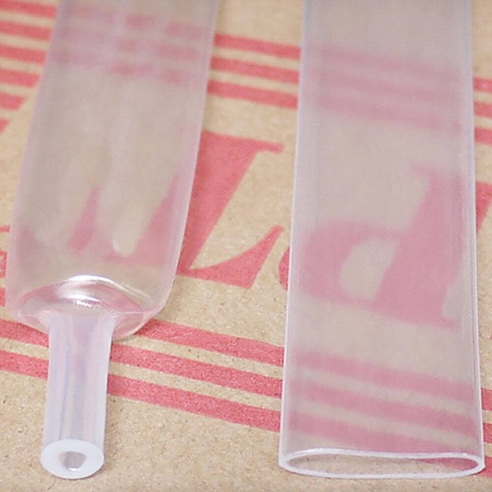 10-100ft Clear 3:1 Ratio Heat Shrink Tubing Φ1/4″ 6.4mm Dual Wall Adhesive Lined