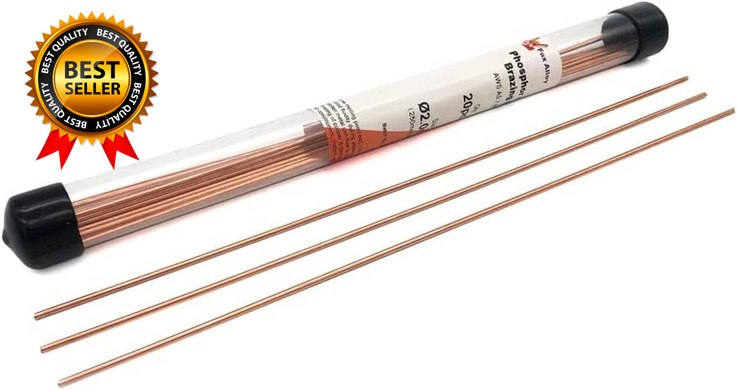 20Pcs Copper Brazing Rods Bcup-2 (5/64″) 2Mm Phosphorus round Self Fluxing