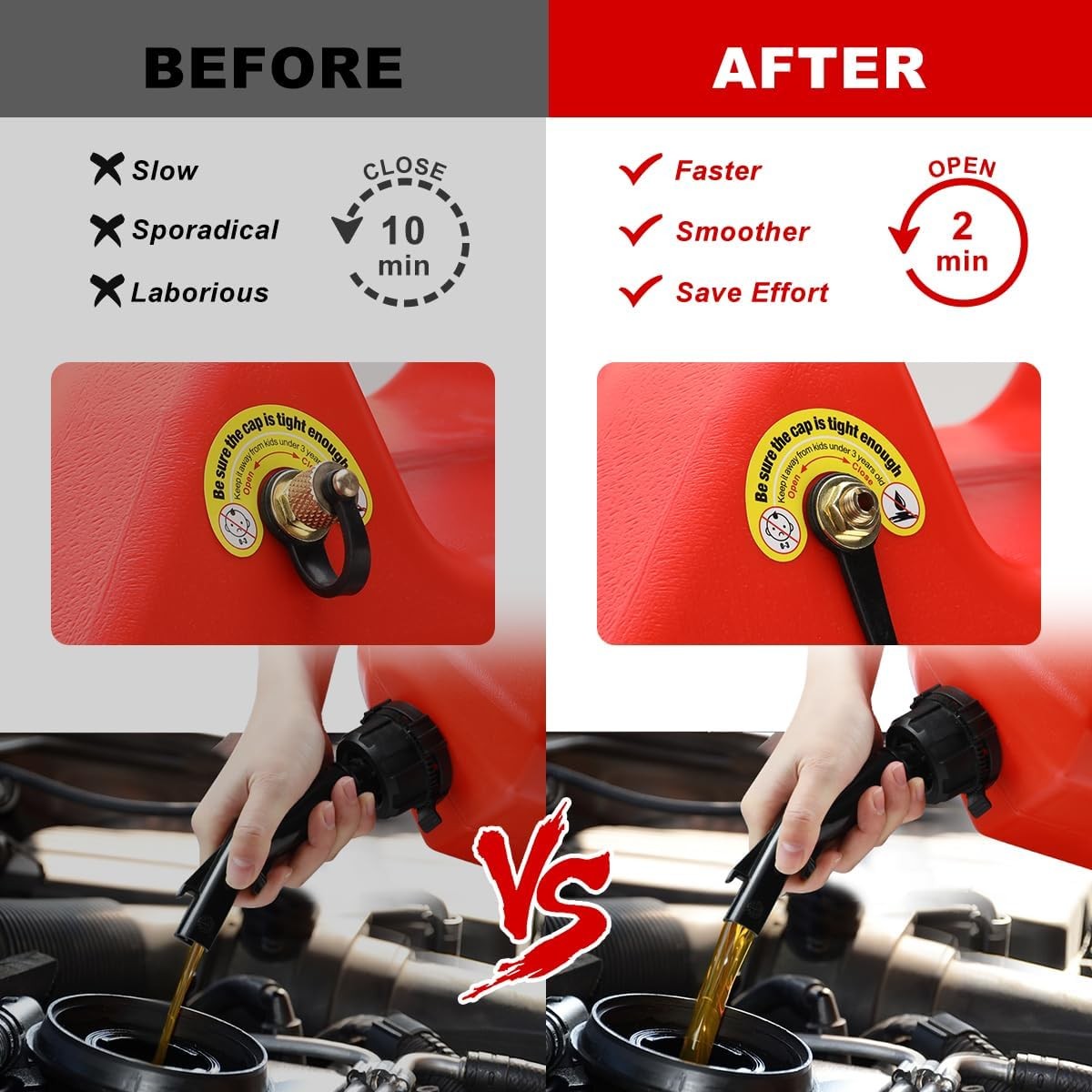 Magicfour Fuel Gas Can Vent Caps, 3 Pack Fuel Gas Tank Vent Caps Gas Can Replace