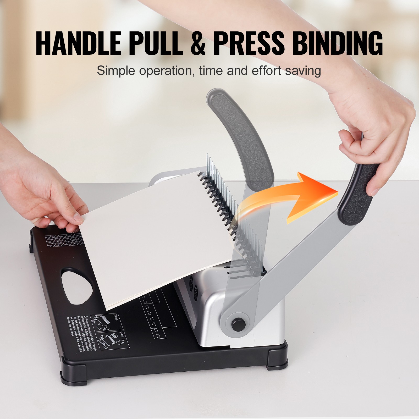VEVOR Binding Machine Comb Binding Machine 21 Holes 100 PCS Binding Spines