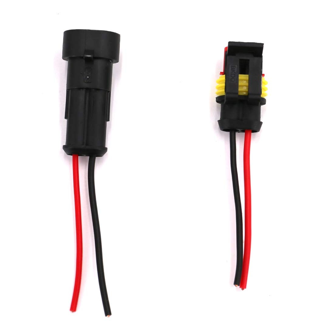 2Pin Way Car Waterproof Male Female Electrical Connector Plug Wire Kit Set Lot