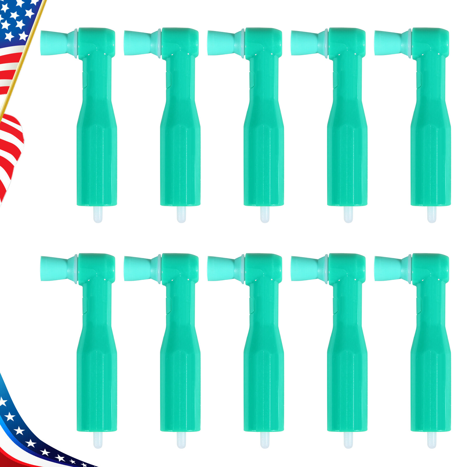 Dental Disposable Prophy Angles Soft Cup Latex Free Right Angle 90° Angle Green