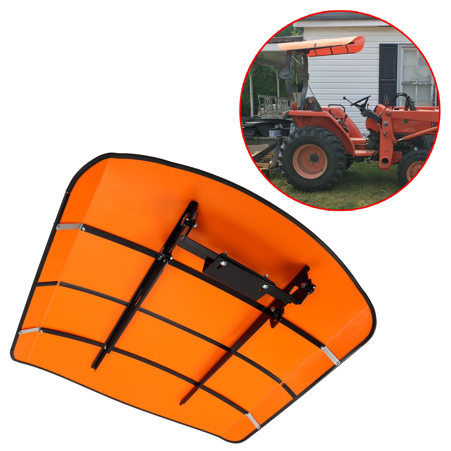 Orange Tractor Canopy For 52″ X 52″ Tractors & Mowers 2″ x 2″ or 2″ x 3″ ROPS