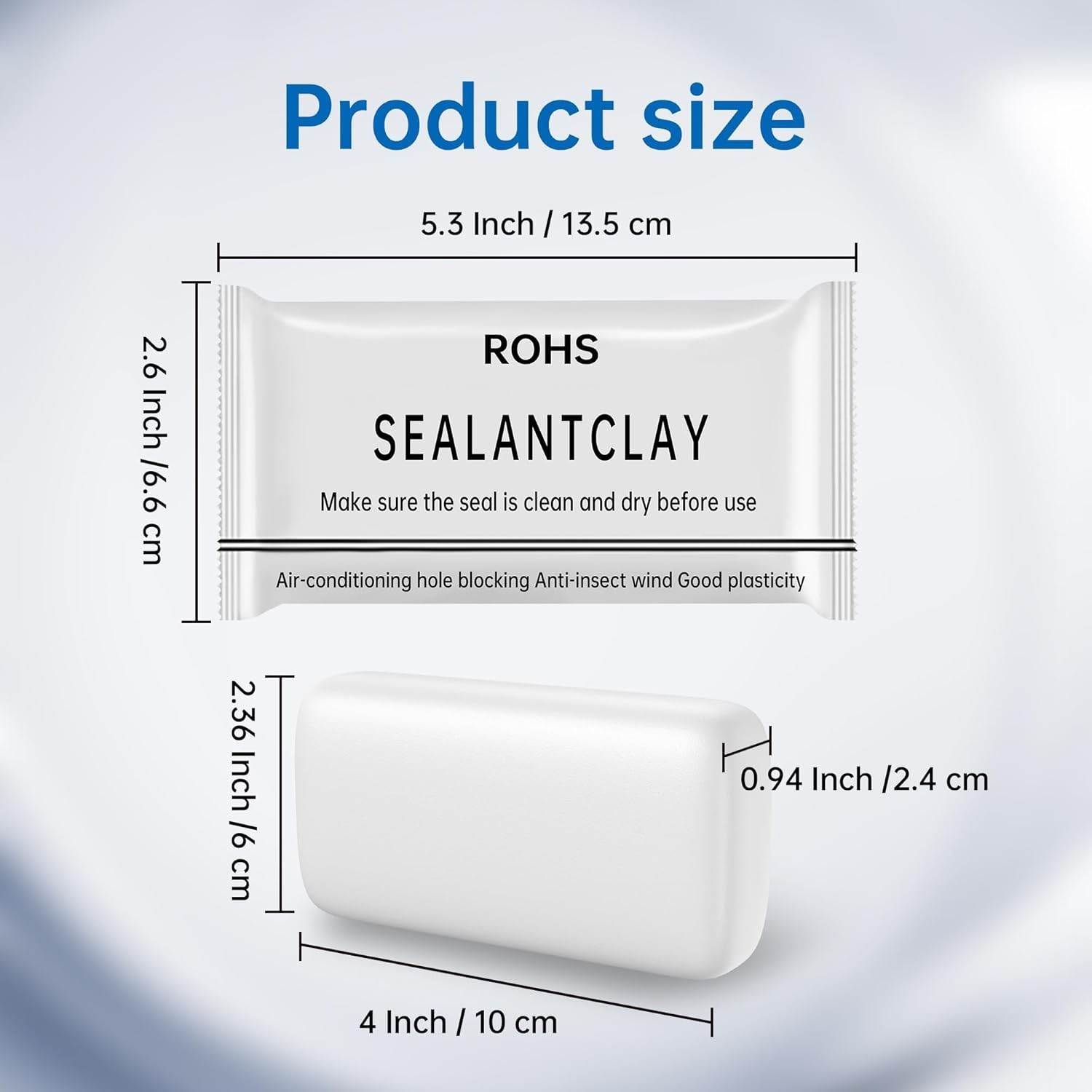 6 Pcs White Seal Putty,Waterproof Duct Seal Repair Sealing Clay & Moldable Si…