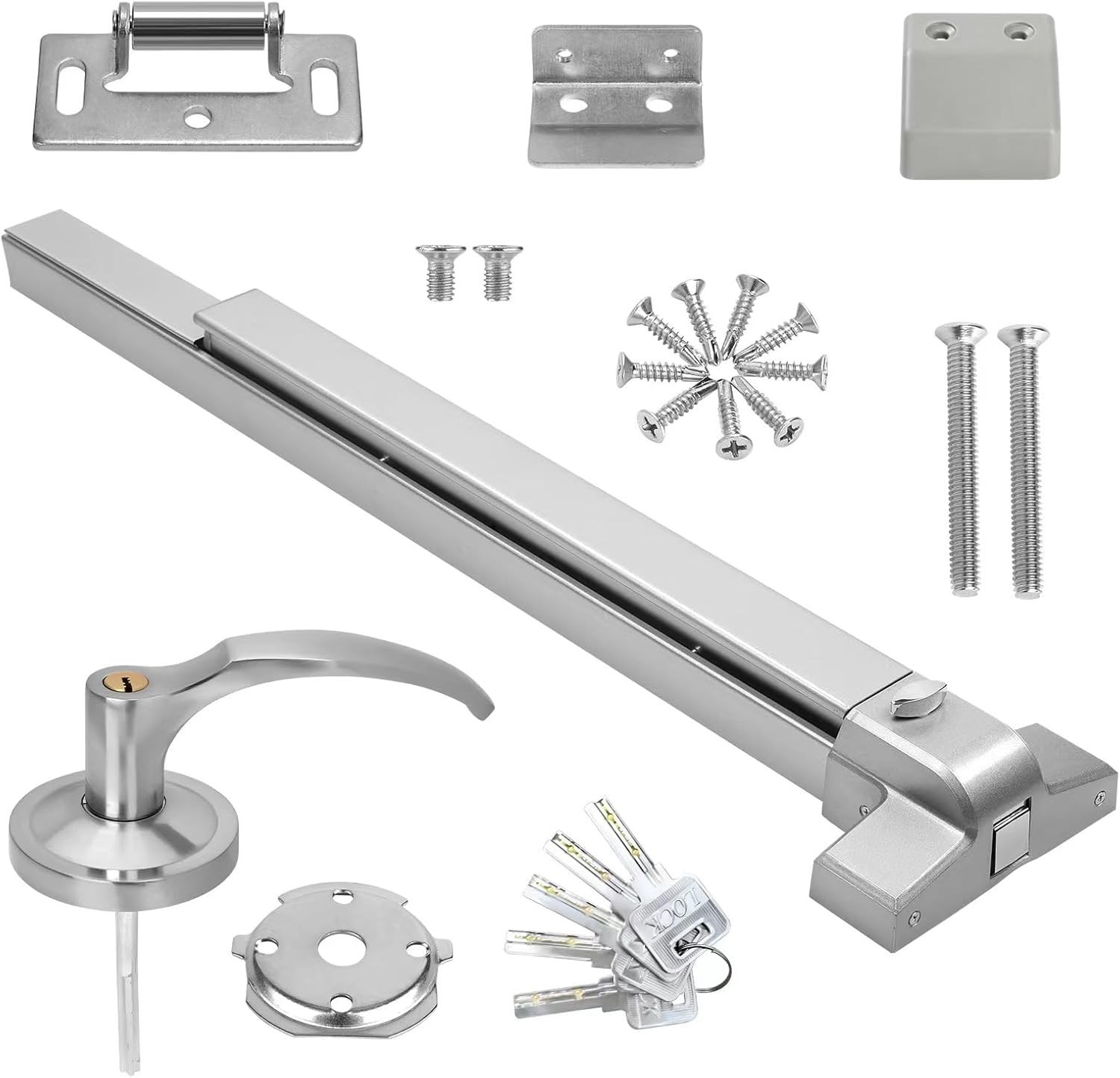 31.5”/80cm Stainless Steel Commercial Door Push Bar Panic Exit Device with Ex…
