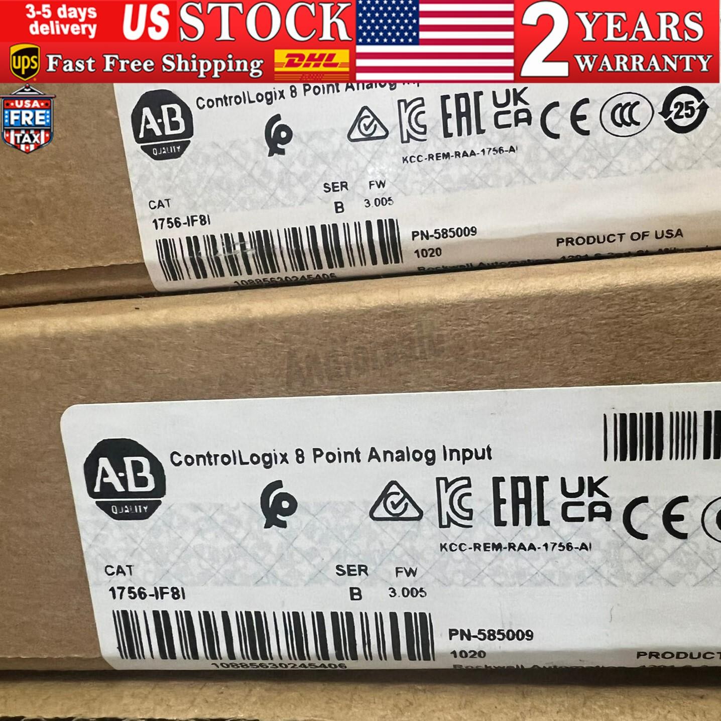 NEW AB 1756-IF8I ControlLogix 8 Point Analog Input Module 1756IF8I US Free Tax