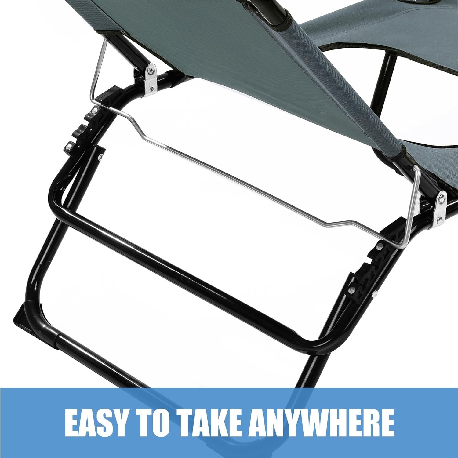 Foldable BBL Chair with Hole for Butt 5 Position 74.8″X22.8″X11.8″, Dark Grey