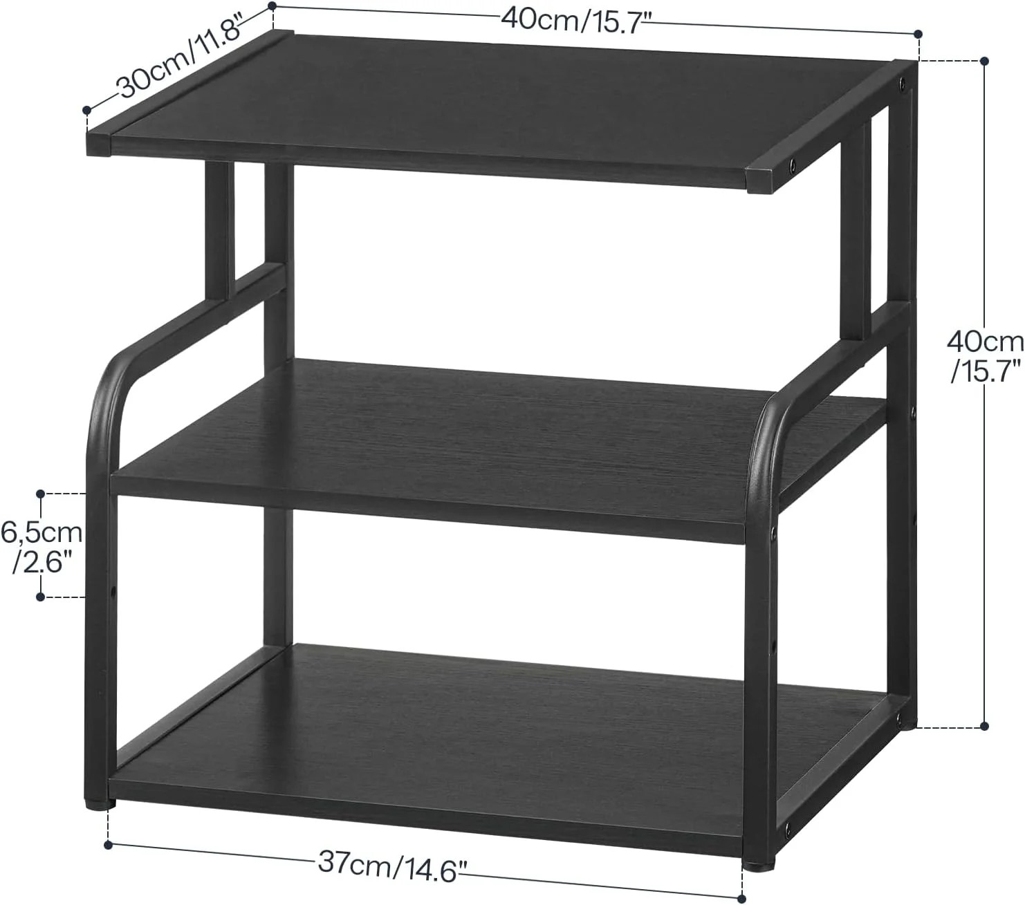 HOOBRO Printer Stand, 3-Tier Desktop Printer Table, Under Desk Printer Storage O