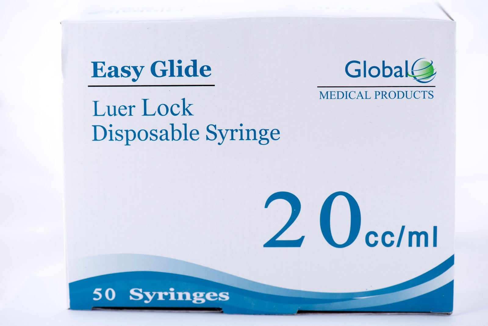 20ml 20cc Luer Lock Syringes 20 ml Syringe Without Needle Box of 50-Global