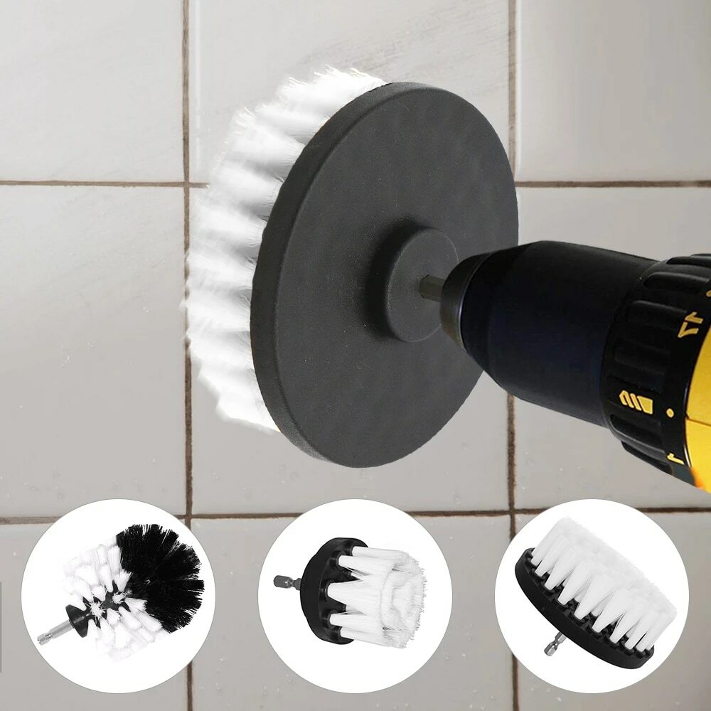 3-Pack Brush Set Power Kit Scrubber Drill Attachments For All type of Cleaning